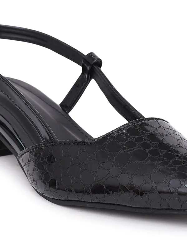 Black_Textured_Patent_Slingback_Block_Heel_Sandals_For_Women