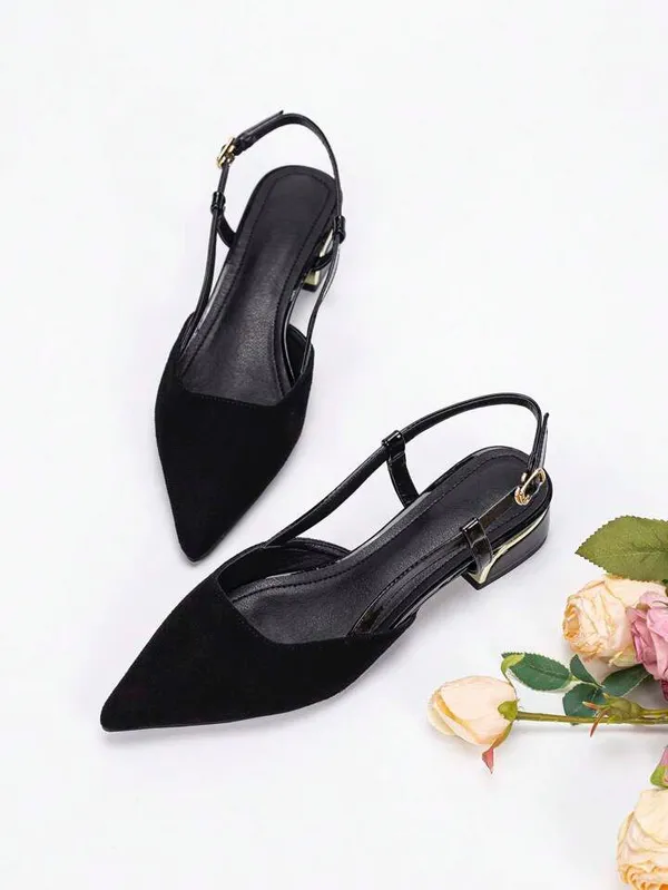 Black_Suede_Pointed_Toe_Slingback_Block_Heels_For_Women