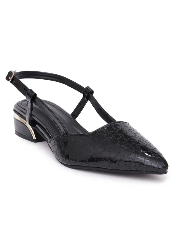 Black_Textured_Patent_Slingback_Block_Heel_Sandals_For_Women