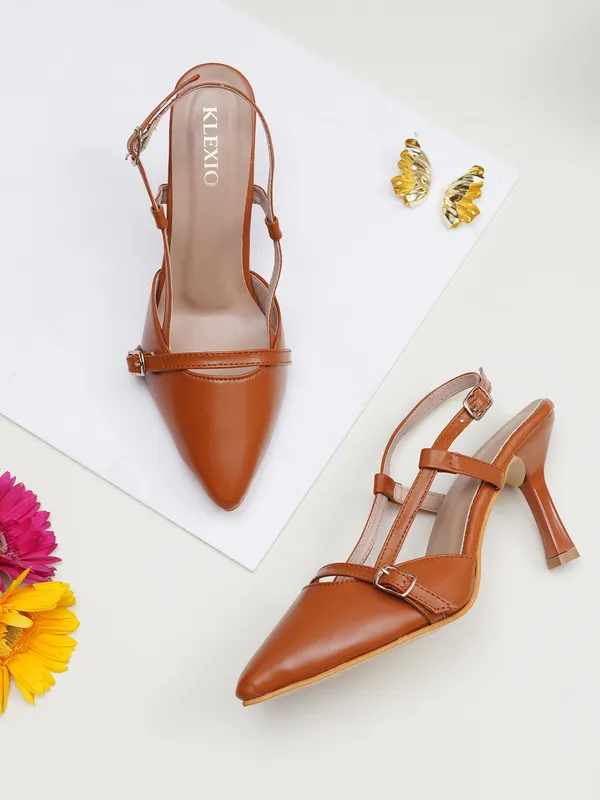 Tan_Faux_Leather_Pointed_Toe_Slingback_Heels_For_Women