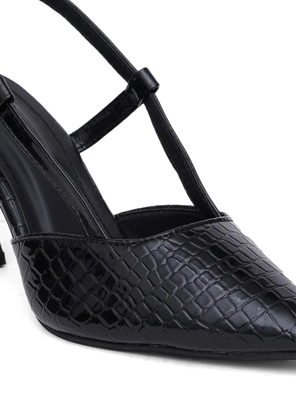 Black_Croc_Textured_Pointed_Toe_Slingback_Heels_For_Women