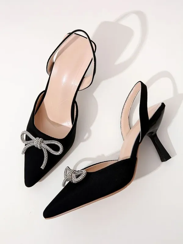 Black_Suede_Diamante_Bow_Pointed_Toe_Slingback_Heels_For_Women