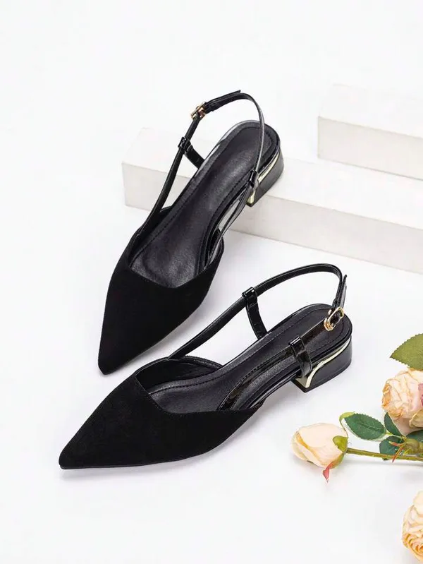Black_Suede_Pointed_Toe_Slingback_Block_Heels_For_Women