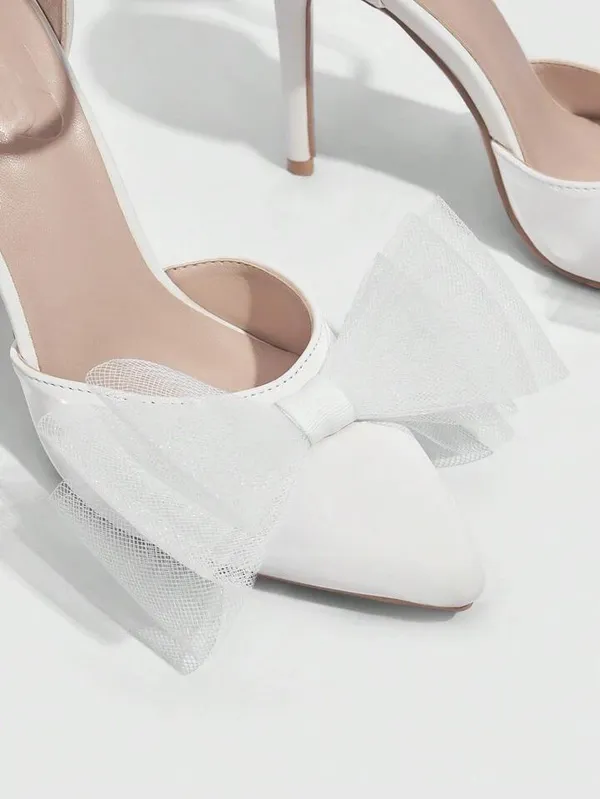 White_Mesh_Bow_Ankle_Strap_Stiletto_Heels_For_Women