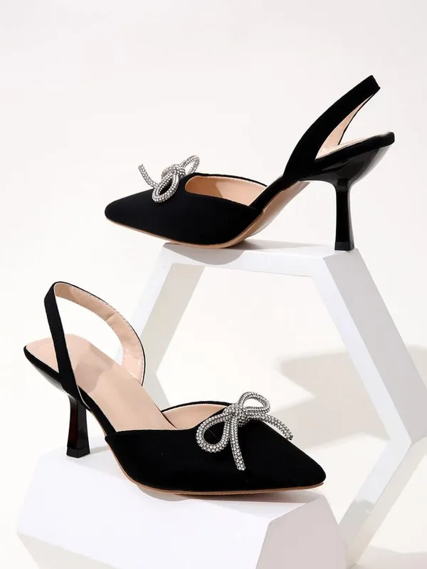 Black_Suede_Diamante_Bow_Pointed_Toe_Slingback_Heels_For_Women