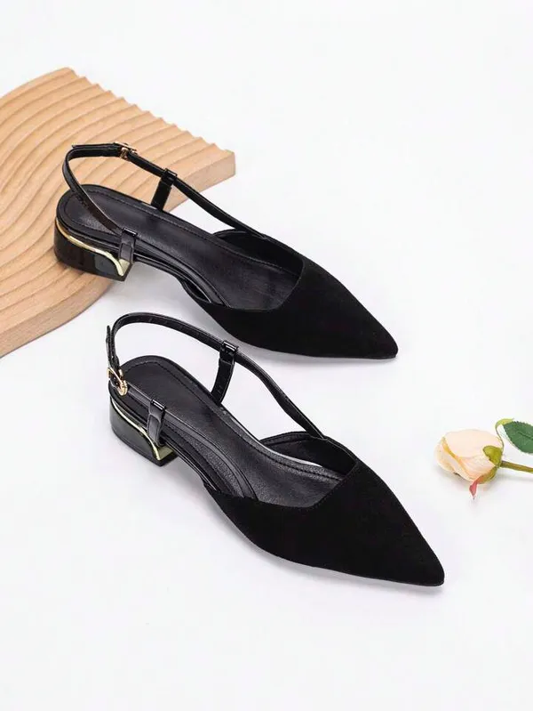 Black_Suede_Pointed_Toe_Slingback_Block_Heels_For_Women