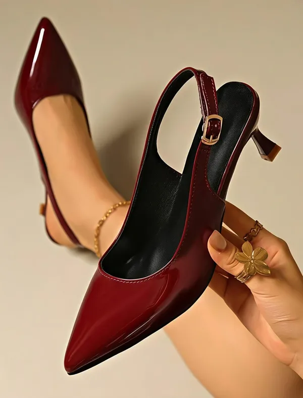 Maroon_Patent_Pointed_Toe_Slingback_Heels_For_Women