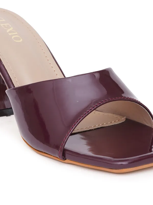 Wine_Patent_Leather_Block_Heel_Slip-On_Sandals_For_Women