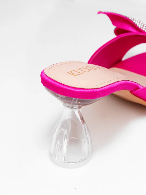 Pink_Satin_Diamante_Bow_Block_Heel_Sandal_For_Women