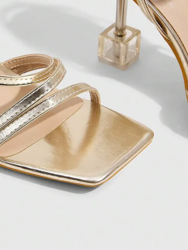 Gold_Strappy_Square_Toe_Perspex_Heel_Sandals_For_Women