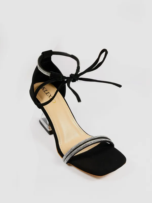 Black_Suede_Diamante_Strap_Lace-Up_Block_Heel_Sandals_For_Women