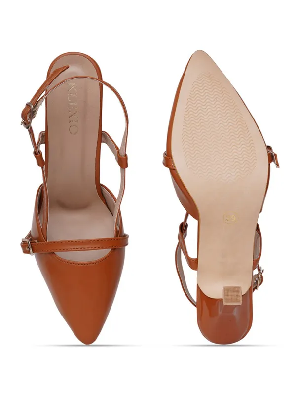 Tan_Faux_Leather_Pointed_Toe_Slingback_Heels_For_Women