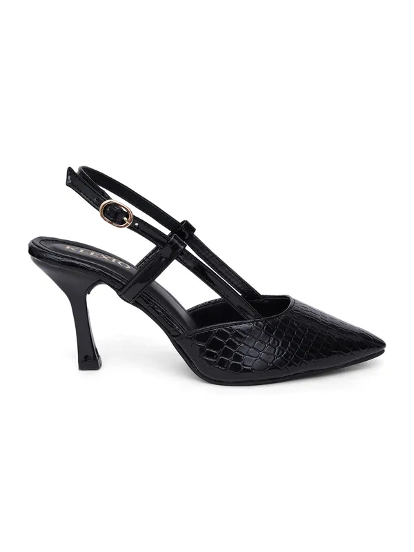 Black_Croc_Textured_Pointed_Toe_Slingback_Heels_For_Women