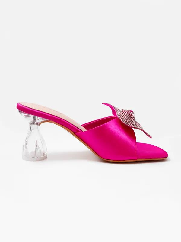 Pink_Satin_Diamante_Bow_Block_Heel_Sandal_For_Women