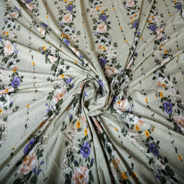 Baby_Breath_Soft_Cotton_Single_Bed_3Pcs_Bed_Set_Green_Floral