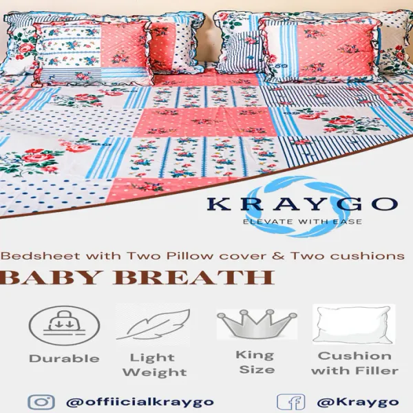 Baby_Breath_Soft_Cotton_Single_Bed_3Pcs_Bed_Set_Multi_Colour