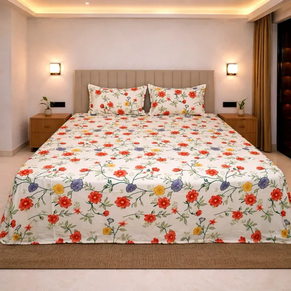 Multi_Floral_Soft_Cotton_King_Size_Bedsheet