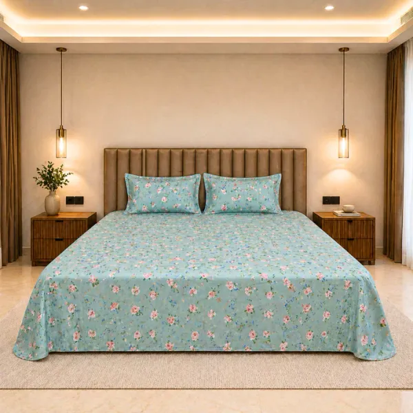 Green_Soft_Cotton_Breeze_King_Size_Bedsheet