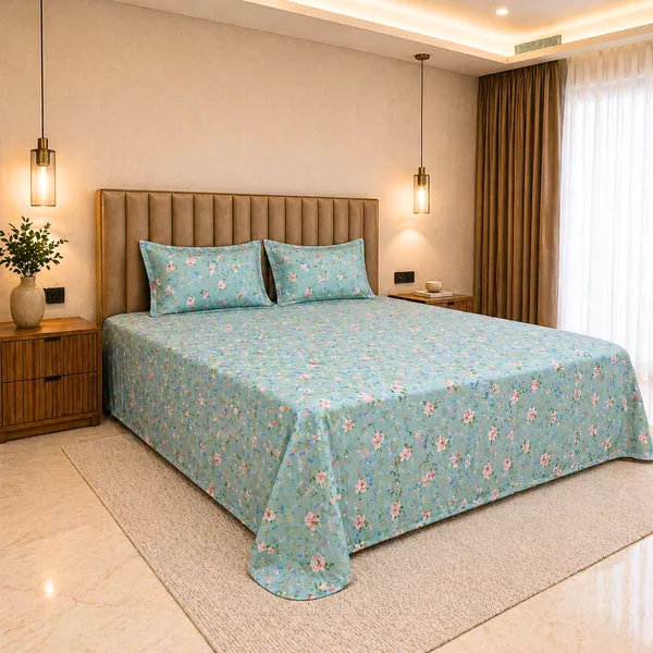 Green_Soft_Cotton_Breeze_King_Size_Bedsheet