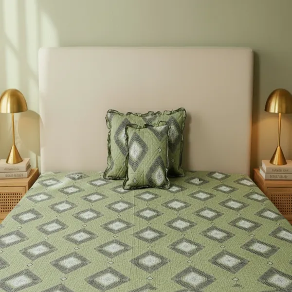 Baby_Breath_Soft_Cotton_Single_Bed_3Pcs_Bed_Set_Rhombus