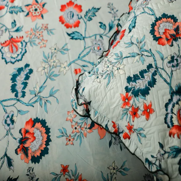Baby_Breath_Soft_Cotton_Single_Bed_3Pcs_Bed_Set_Blue_Floral
