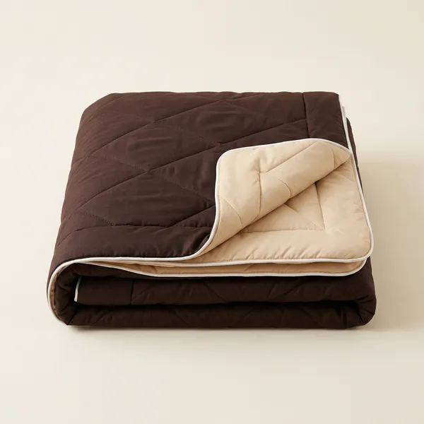 Fountain_Grasses_Peached_Microfiber_Single_Bed_Reversible_Comforter_Brown_Cream