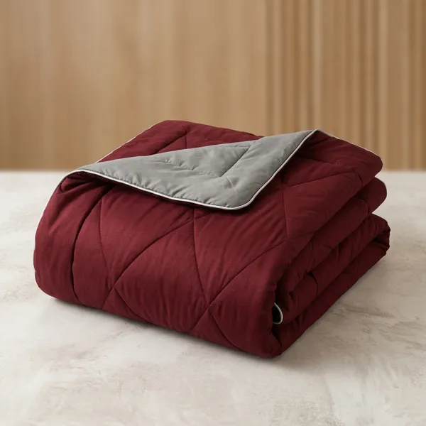 Fountain_Grasses_Peached_Microfiber_Single_Bed_Reversible_Comforter_Maroon_Grey