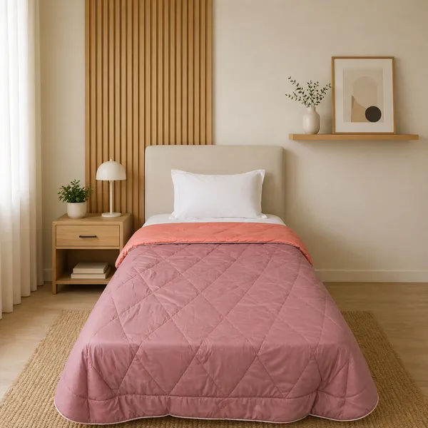 Fountain_Grasses_Peached_Microfiber_Single_Bed_Reversible_Comforter_Coral_Pink