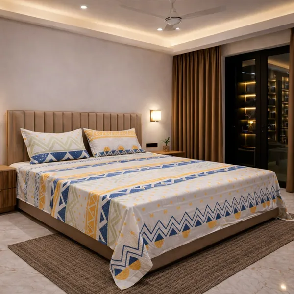 Soft_Cotton_Geo_Fusion_King_Size_Bedsheet