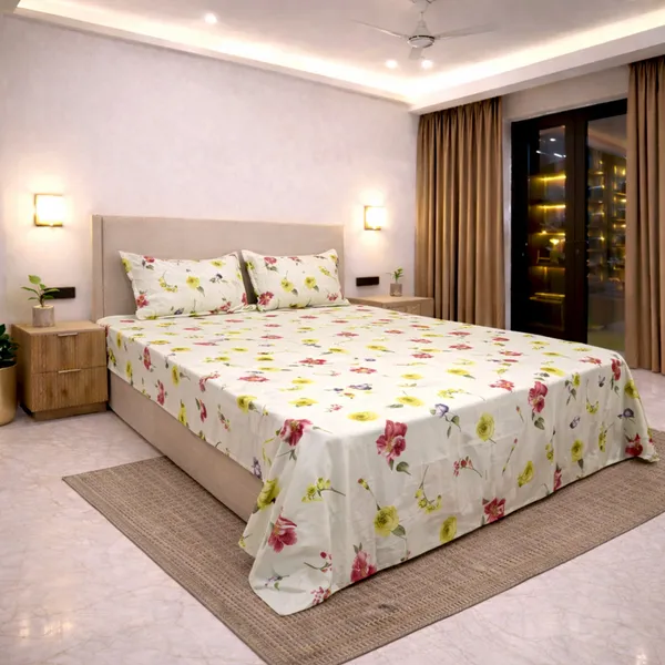Lime_Bloom_Soft_Cotton_King_Size_Bedsheet