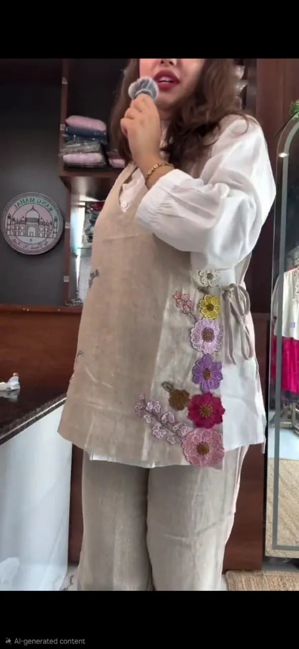 Beige_Linen_Straight_Floral_Embroidered_Kurta_Set_For_Women