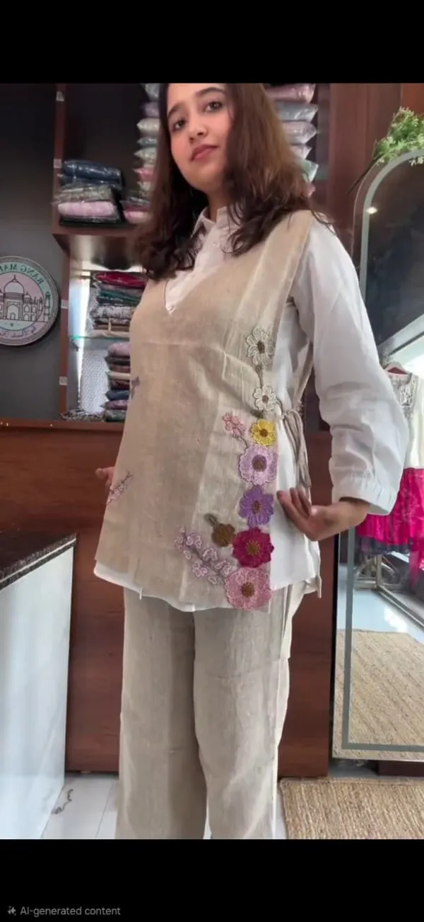 Beige_Linen_Straight_Floral_Embroidered_Kurta_Set_For_Women