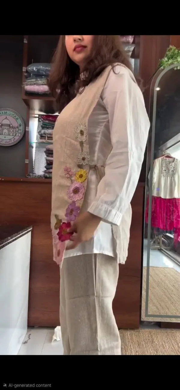 Beige_Linen_Straight_Floral_Embroidered_Kurta_Set_For_Women