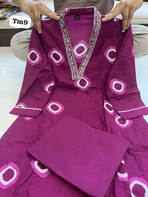 Purple_Cotton_Tie-Dye_Print_Unstitched_Suit_Set_For_Women