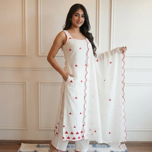 White_Cotton_Straight_Embroidered_Kurta_Set_For_Women