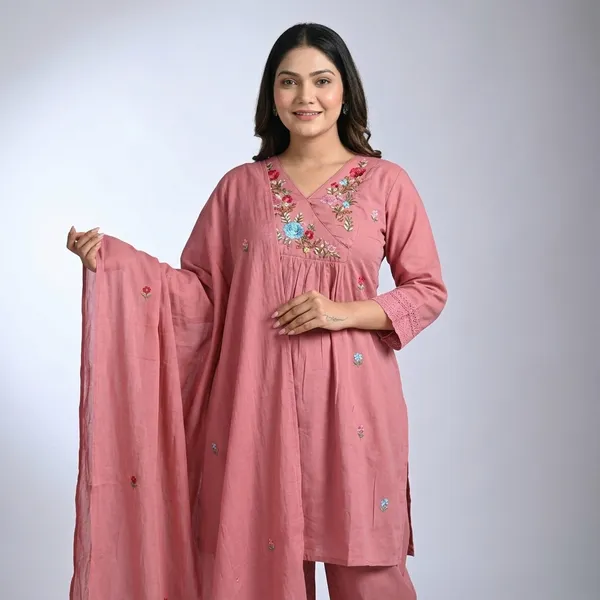 Pink_Cotton_Straight_Floral_Embroidered_Kurti_Set_For_Women