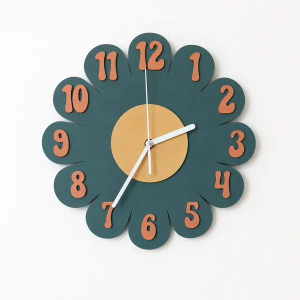 Mdf_Bohemian_Scalloped_Petal_Flower_Wall_Clock