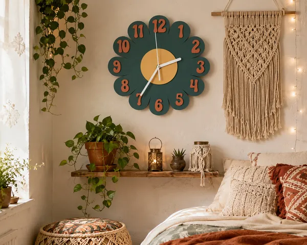 Mdf_Bohemian_Scalloped_Petal_Flower_Wall_Clock