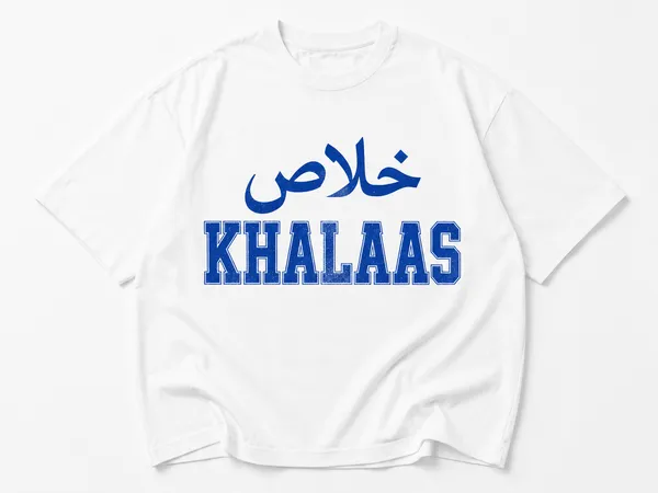 White_Cotton_Oversized_Khalaas_Arabic_Graphic_T-Shirt_For_Unisex