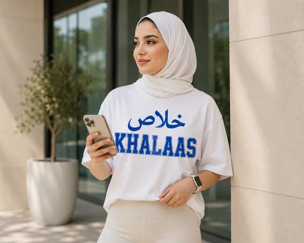 White_Cotton_Oversized_Khalaas_Arabic_Graphic_T-Shirt_For_Unisex