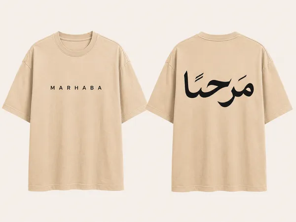 Beige_Cotton_Oversized_Marhaba_Arabic_Graphic_T-Shirt_For_Unisex