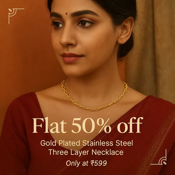 Gold_Plated_Stainless_Steel_Three_Layer_Twisted_Necklace_For_Women