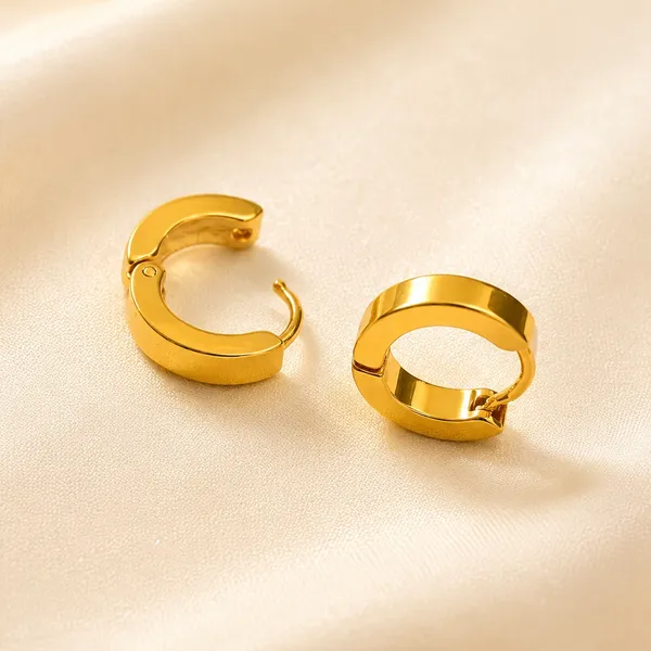 Gold_Plated_Stainless_Steel_Contemporary_Hoop_Earrings_For_Women