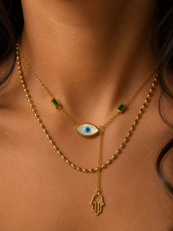 Gold_Plated_Stainless_Steel_Evil_Eye_Emerald_Necklace_For_Women