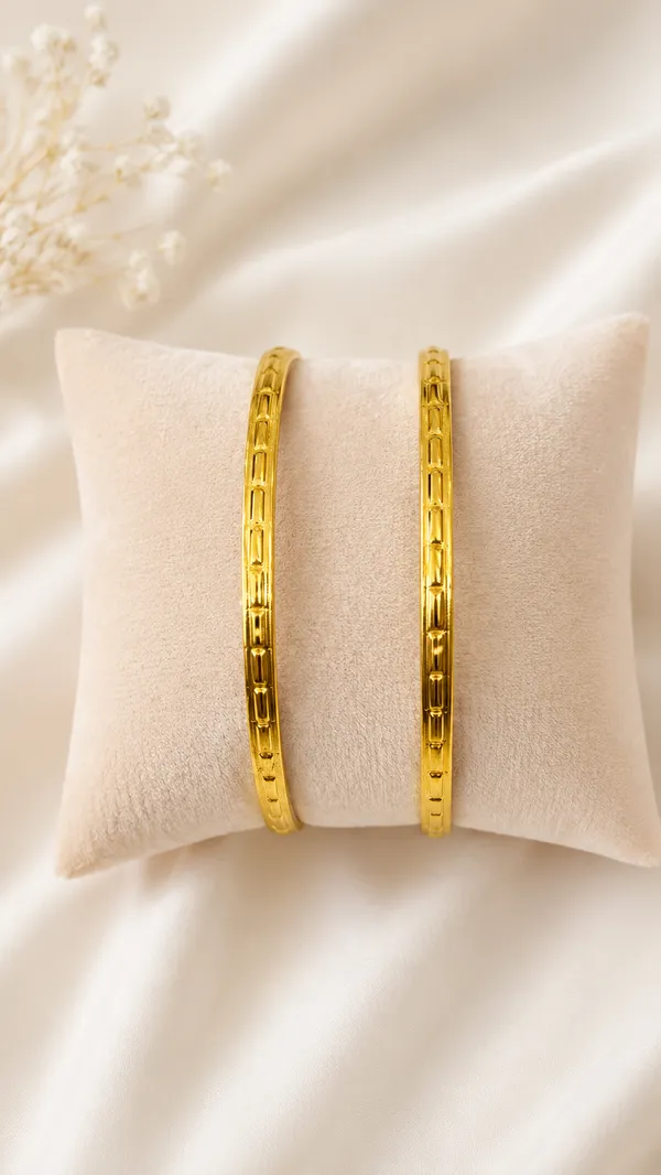 Gold_Plated_Stainless_Steel_Blocks_Bangles_pair_For_Women