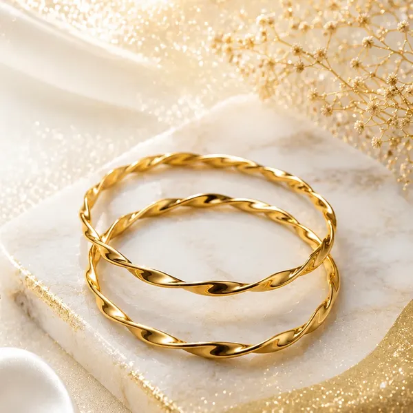 Gold_Plated_Stainless_Steel_Swirl_Bangles_pair_For_Women