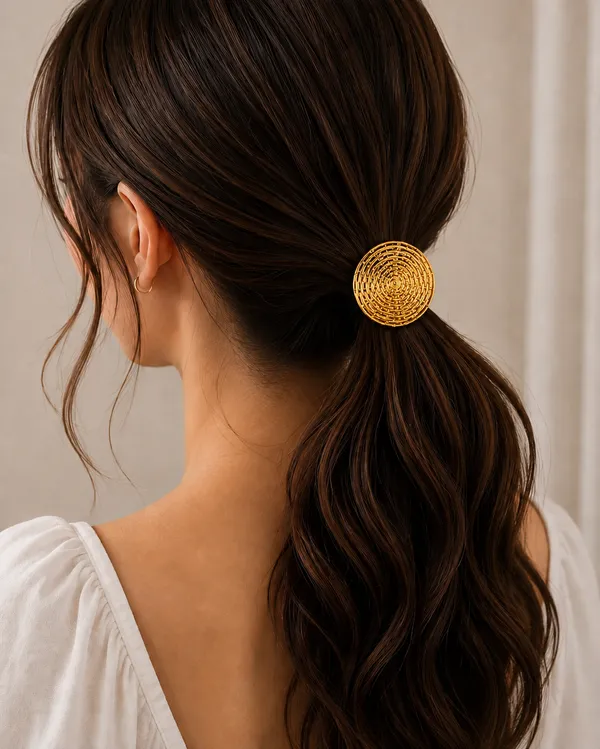 Gold_Plated_Stainless_Steel_2_pcs_Infinity_Loop_Hair_Rubberband_Pair_For_Women