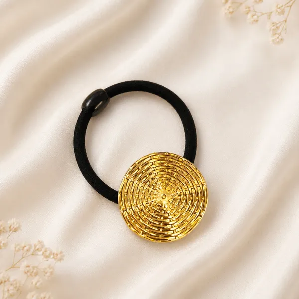 Gold_Plated_Stainless_Steel_2_pcs_Infinity_Loop_Hair_Rubberband_Pair_For_Women
