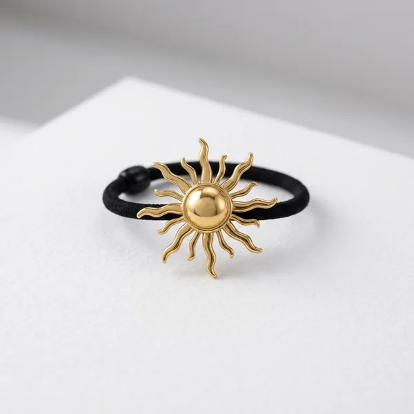 Gold_Plated_Stainless_Steel_2_pcs_Surya_Hair_Rubberband_Pair_For_Women