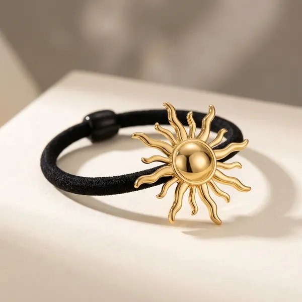 Gold_Plated_Stainless_Steel_2_pcs_Surya_Hair_Rubberband_Pair_For_Women